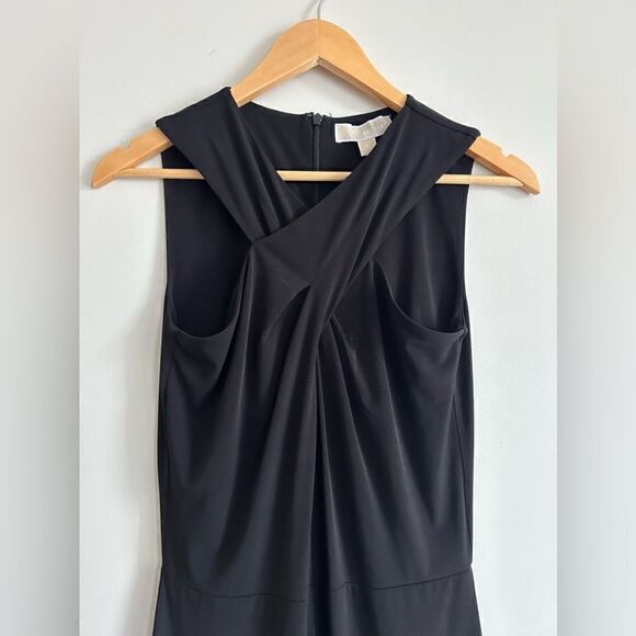 Michael Kors Black Flared Sleeveless Jumpsuit - Picture 3 of 10